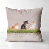 Cute Kitten Pattern Throw Pillows For Home Decor Polyester Pillowcase, Sofa Decorative Cushion Cov Headboard Pillow