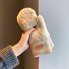 Solid Color Plush Gloves Warm Winter Gloves Cute Women Gloves  for Cold Weather