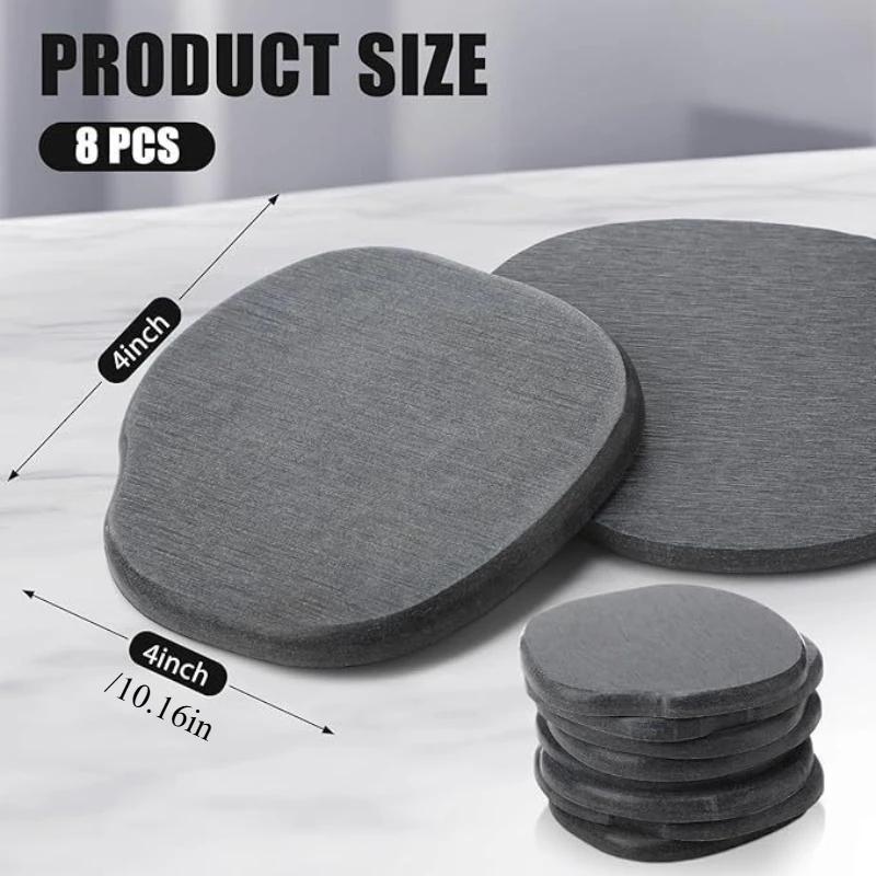 4PCS/8pcs Diatomite Coasters Set Unique Absorbent Drink Coasters Modern Desk Cup Mats for Office Home Use