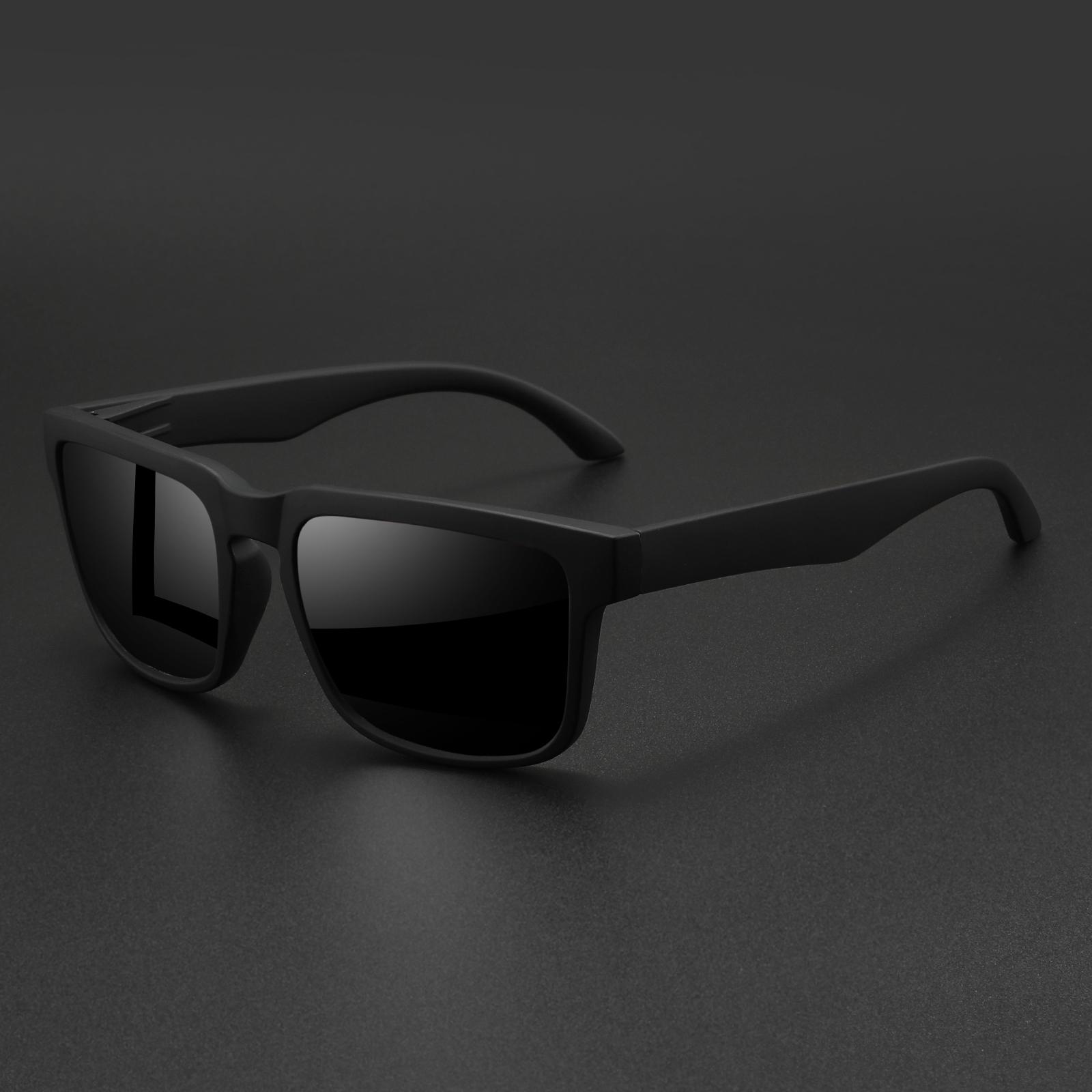 

Classic Square Colorful Polarized Sports Sunglasses - Patterned Temples, Comfort Fit for Cycling, Fishing, Beach & Casual