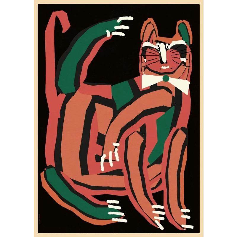 Original Polish Funny Abstract Animal Retro Poster Canvas Printing World Cat Day Dog Storks Wall Art Club Room Home Bar Decor