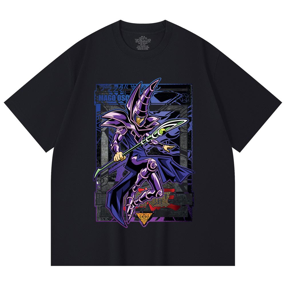 230 Gsm 100% Cotton Yu-Gi-Oh V5 Mago Oscuro Print Unisex Heavy Cotton T Shirt