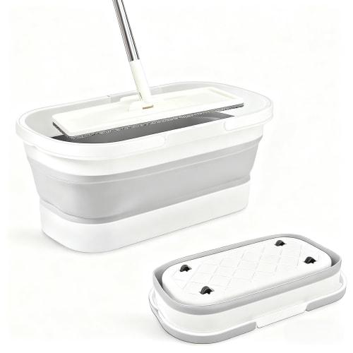 RULAYMAN Folding Mop Bucket, Washtub, 12/15L Large Capacity with Wheels and Handle, Ideal for Household Cleaning, Laundry, Outdoor Activities, and Car