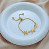 Gold Butterfly Crystal Adjustable Bracelet – Delicate Romantic Jewelry, Graceful Transformation Gift for Women