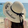 Women Summer Beach Straw Hat Korean Seaside Brim Sunblock Sunshade Holiday  Big Cool Bow Hat