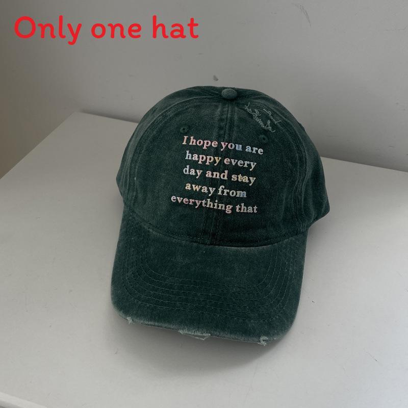 Classic Cotton Baseball Cap With Embroidered Letters For Casual Outdoor Wear