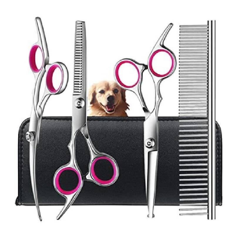 Professional 6 Inch Pet Grooming Scissors Set With Stainless Steel Tools And Accessories