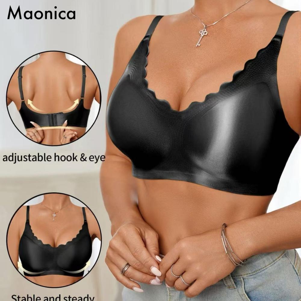 M-2XL Wave-shaped Push Up Bra Wire-free Backless Seamless Women's Underwear