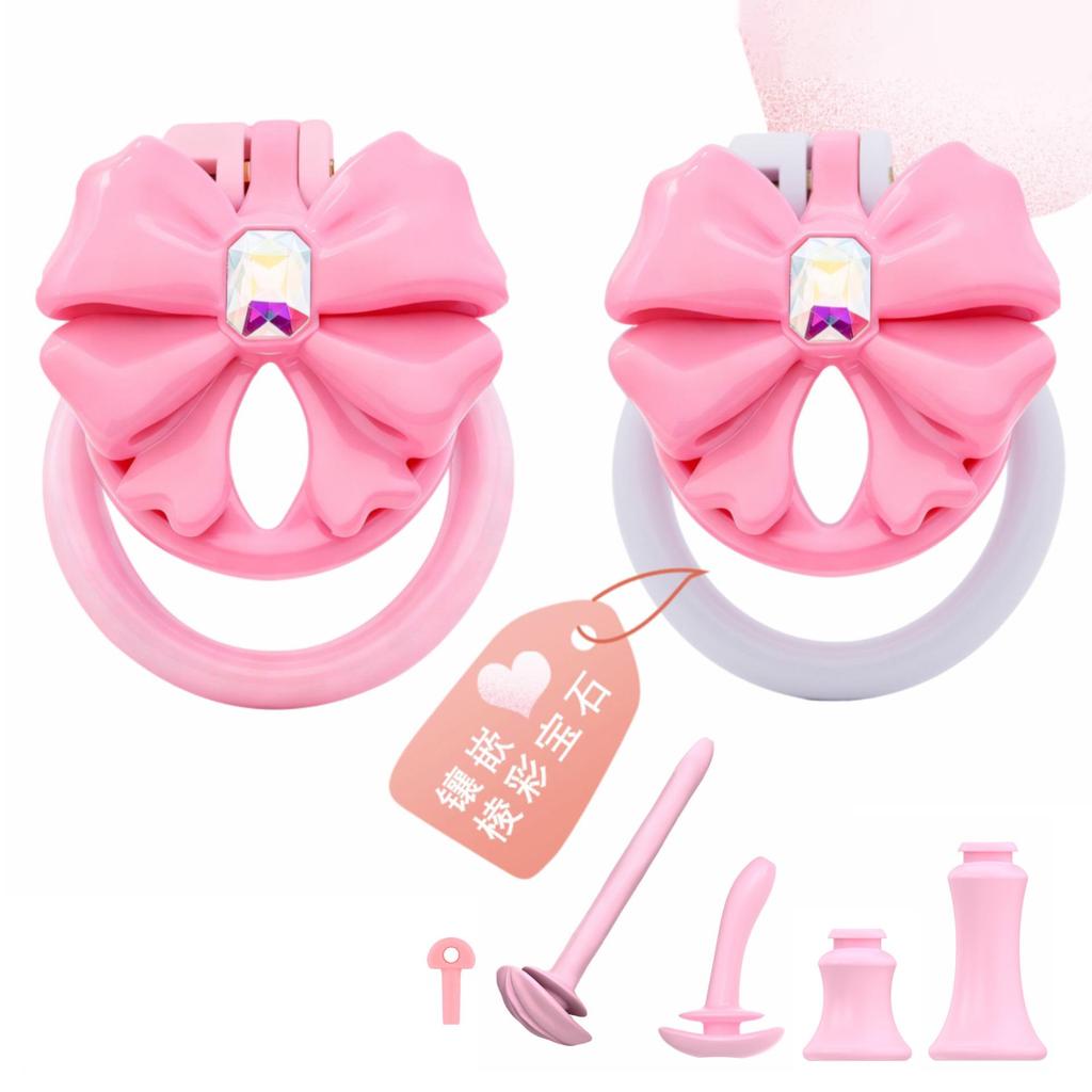 Chrysanthemum Bow Chastity Lock: Male Flat Lock and Restraint for TS Training