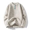 New Autumn and Winter Sweater Round Neck Button Sweater and Knitted Sweater for Men All-match