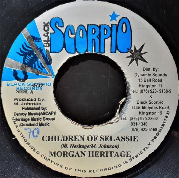 7-дюймовая пластинка MORGAN HERITAGE Children Of Selassie 0719 Black Scorpio 2001 Ямайка Регги Ска Даб Б/у