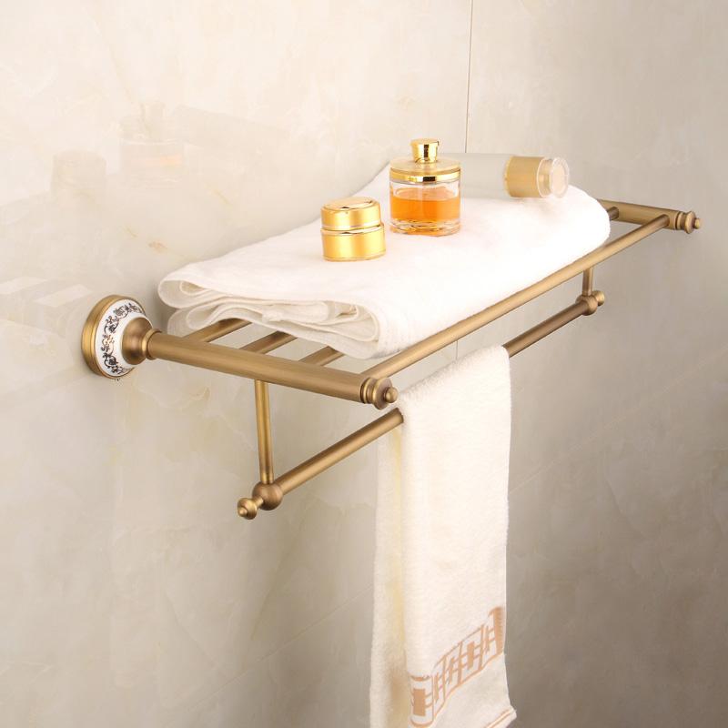Bronze Bathroom Hardware Antique Bathroom shelf Towel Rack Toilet Brush Holder Towel Shelf Rail Bar Shower Soap Dish Holder