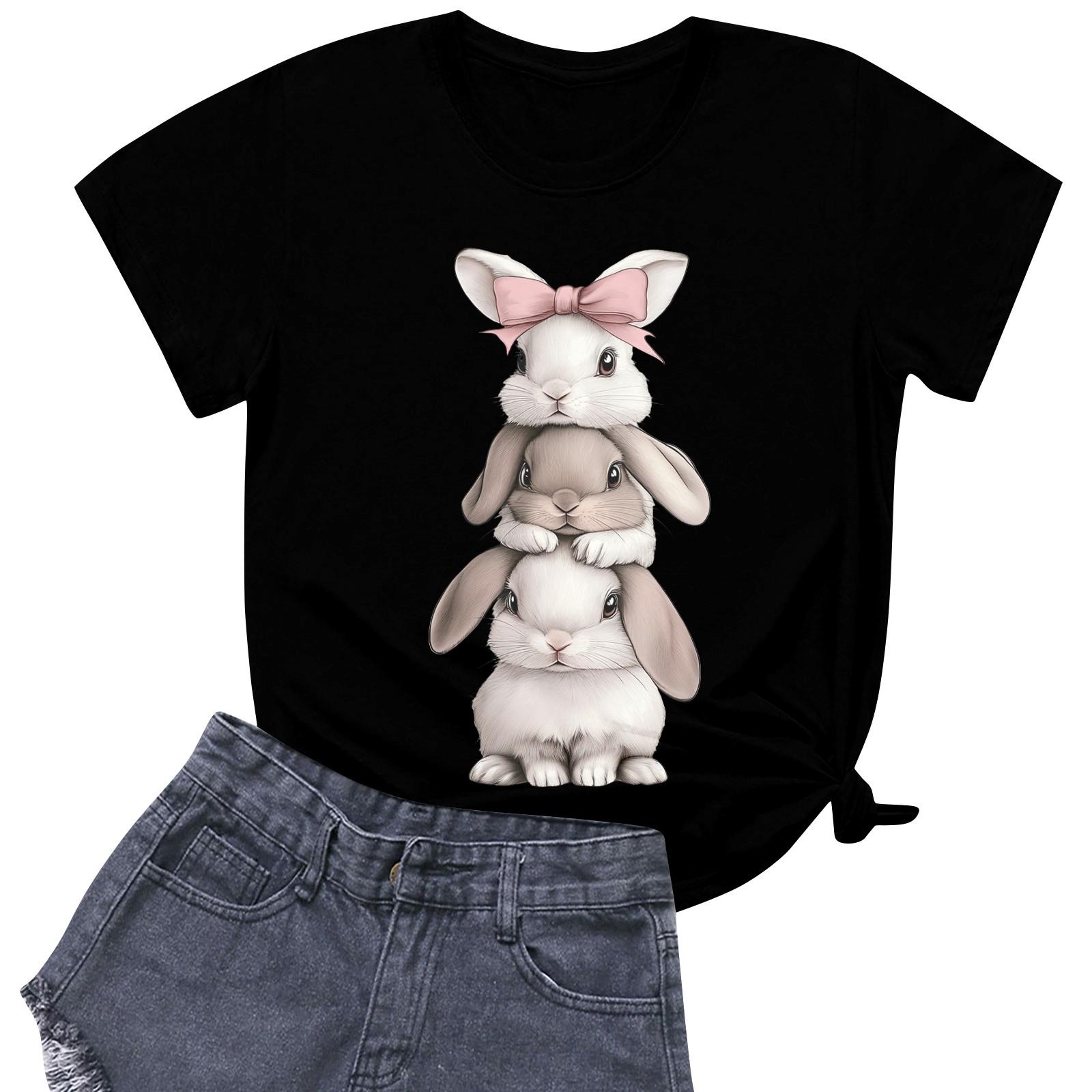 

Женская повседневная футболка с круглым вырезом и короткими рукавами с принтом M чёрный