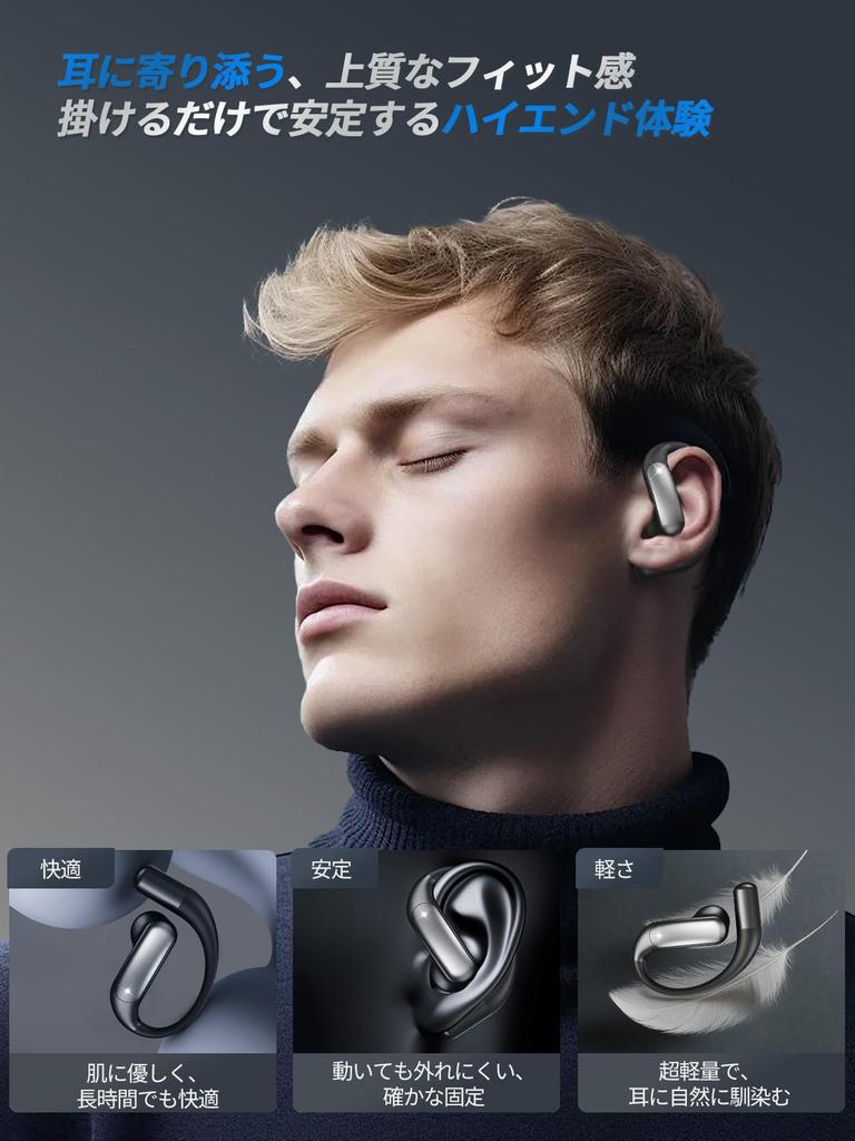 Newly Designed Wireless Bluetooth Earbuds with Bone Conduction and Air Conduction Technology for a Comfortable Perfect for AAC No Ear 3D ENC Noise 48