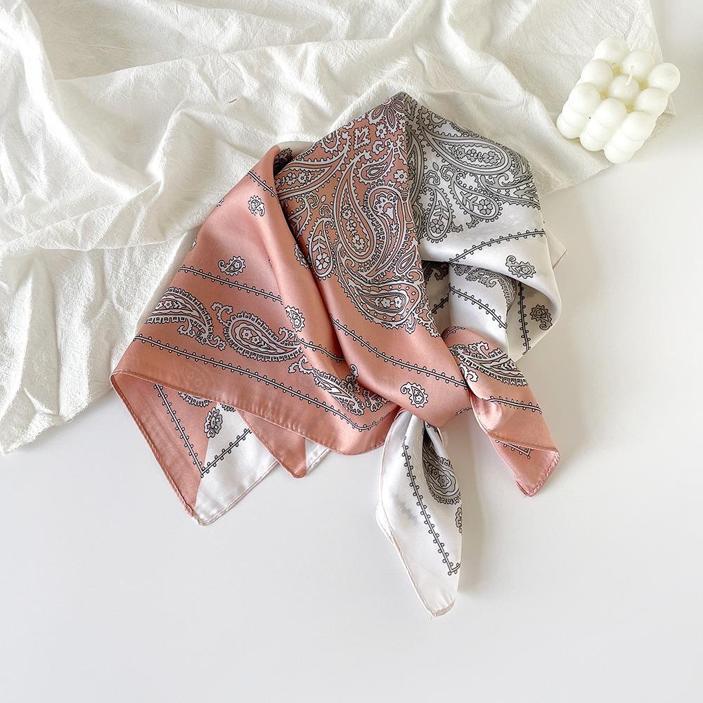 Elegant Ethnic Printed Square Scarf For Women Fashion Accessory