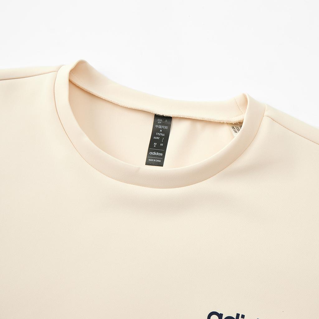 Adidas Letter Print Round Neck Pullover Casual Skin-Friendly Quick-Dry Long Sleeve Sweatshirt Women Sweatshirt Off-White JL9537