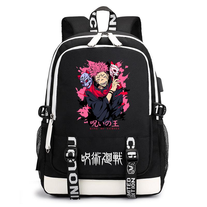 Jujutsu Kaisen Druck Schülerrucksack Lässiger Anime Tagesrucksack für Jungen Mädchen Schultasche Leicht