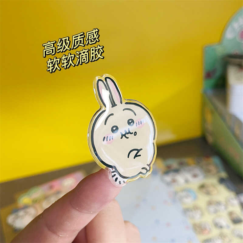 Anime Chiikawa Sticker Kawaii Creative Drop Glue Stereo Sticker Cute Decorative Computer With Diy Decorative Stickers Gifts