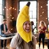 Kreativer Plüsch-Frucht Hut Niedliche Bananen-Kopfbedeckung Kostümzubehör Gelbe Bananenmütze Foto Requisiten