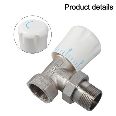 Precise Temperature Control Valve 15mm X 34 Angle Radiator Energy Saving Easy Install Constant Room Temperature