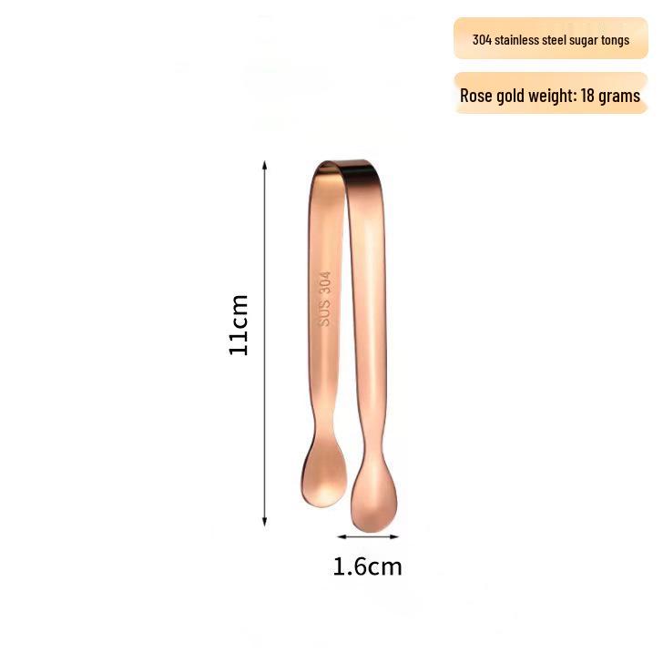 304 Stainless Steel Sugar & Ice Tongs for Coffee and Food, Thickened, Ideal for Restaurant and Bar Use.