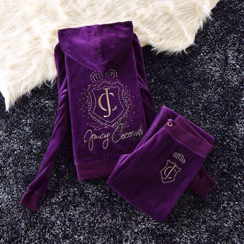 Women's Trendy Embroidered Velvet Hoodie & Wide-Leg Pants Set for Work, Casual, or Athletics
