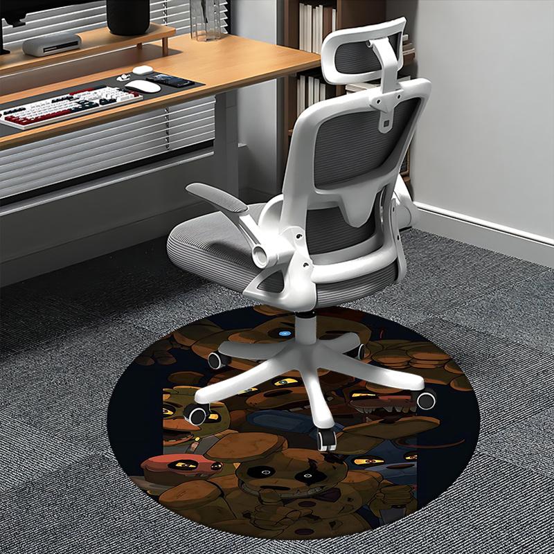 

FNAF,Five Nights at Freddy s Chair mat Round Rug Office carpet, Non slip, Suitable for Living Rooms, Bedrooms Decor.1205606a 80cm by 80cm