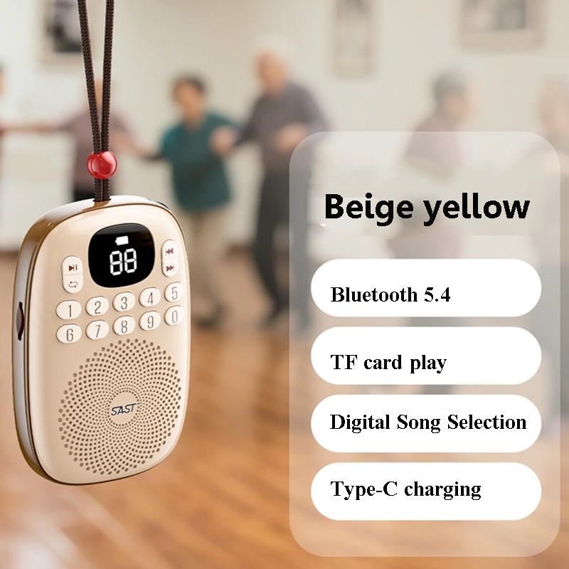 

Mini Pocket FM Radio LED Display Digital Radios Receiver Rechargeable Bluetooth 5.4 Speaker TF Card Music Player Power off Memor