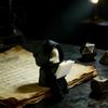 Creative Gothic Decoration Cartoon Reading Pose Ghost Statues Creative Cute Ghost Ornaments  Gifts