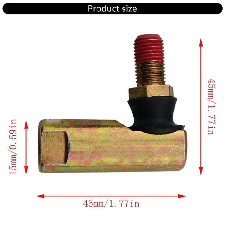 2 Stück Kugelgelenk Spurstangenkopf-Baugruppe Kompatibilität für Traktoren 0,59 Zoll/15 mm Gewindeenden Robuste Zinklegierung Konstruktion