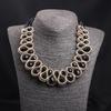 Vintage Choker Necklace Colorful Glasses Stone Necklace Fashion Crystal Necklace  for Women