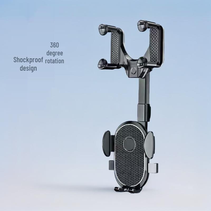 360° Rotatable Shockproof Car Rearview Mirror Phone Holder