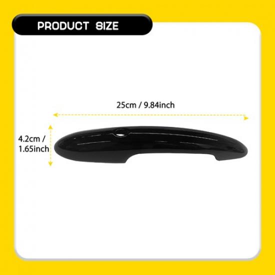 Car W/ Keyless Door Handle Cover Black For 2017+ Mini Hatch Countryman F55 F60