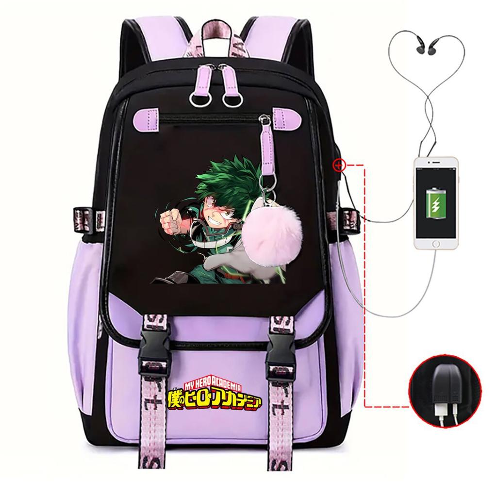My Hero Academy Has the Same Peripheral Backpack, Animation Two-dimensional Printing, Primary and Secondary School Schoolbag.