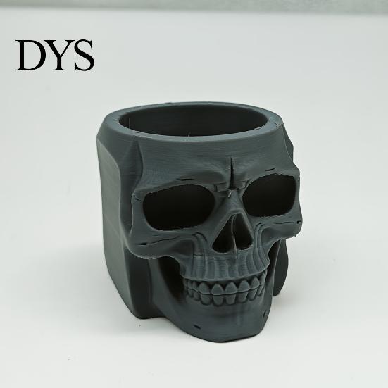Skull Shaped Desk Accessory Shape Pen Holder, Large Capacity Desktop Organizer, Matte Creative Pencil Cup Finish PLA Storage for Pens And Stationery