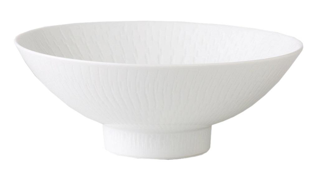 Nishikai Pottery Hasami Ware White Porcelain Kanna Flat Bowl 11422 (Large)