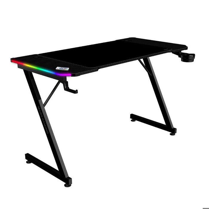 Bureau Gamer - MARS GAMING - MGD-X120RGB - Rétroéclairage RGB - Support De Casque - Porte Gobelet