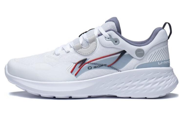 Li Ning Soft Element износостойкие дышащие низкие спортивно-повседневные кроссовки мужские белые AGLT007-1 44