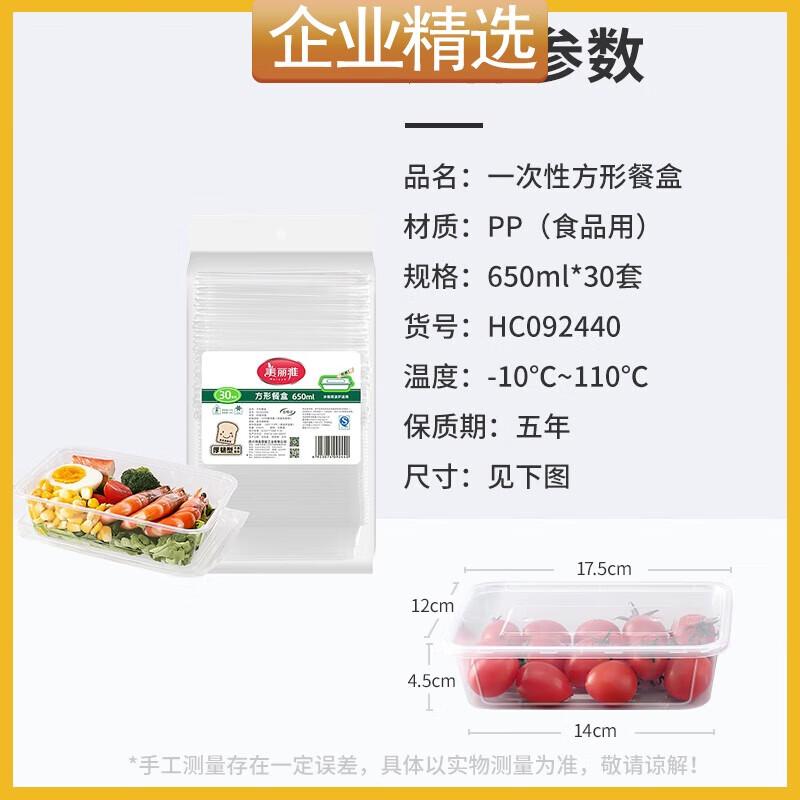 Disposable Rectangular Food Containers