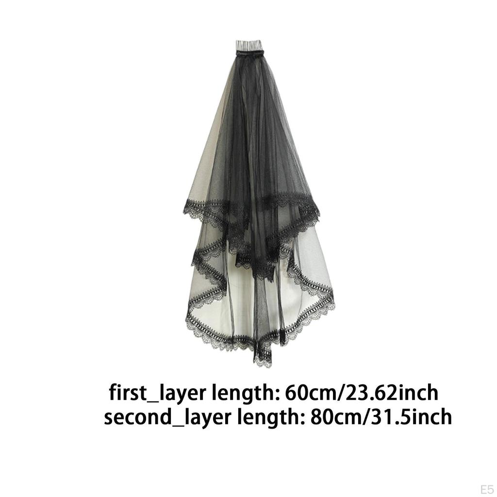 Black Lace Bridal , Elegant Women Headband, Hair Accessory for Stage Performance Or Engagement