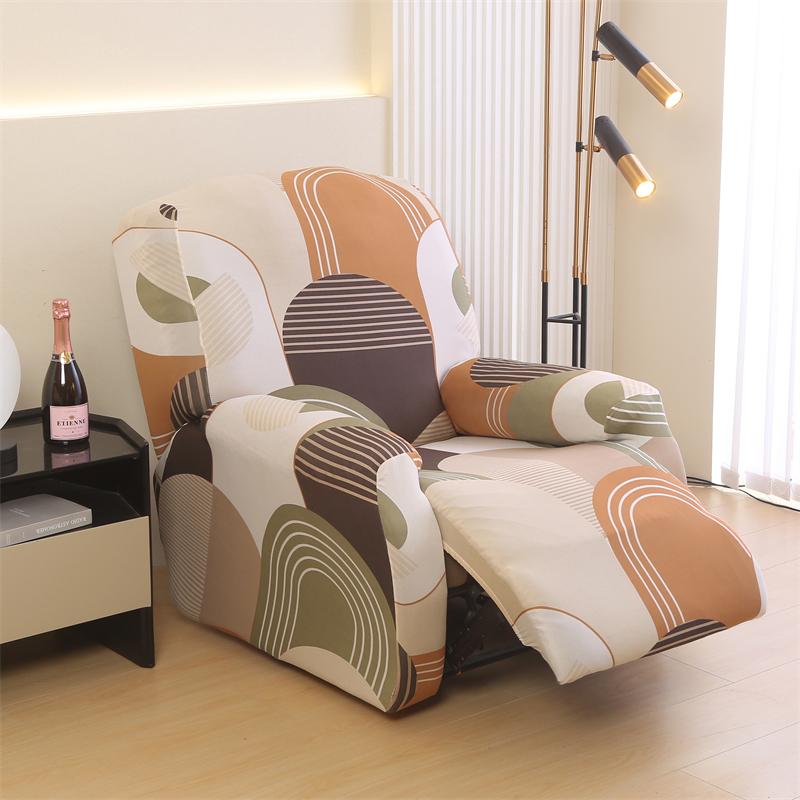 4 Pieces/Set Recliner Sofa Cover Stretch Solid Color Lazy Armchair Slipcovers Couch Covers For Living Room Decor