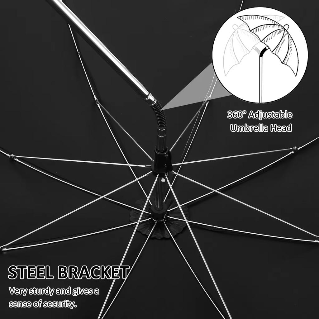 Verstellbarer Kinderwagenhalter Ständer Regenschirmhalter Sonnenschutz Regendicht Faltbares Kinderwagenzubehör, 1 Stück