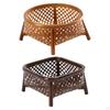 Bamboo Woven Fruit Basket Storage Food Holder for Desk