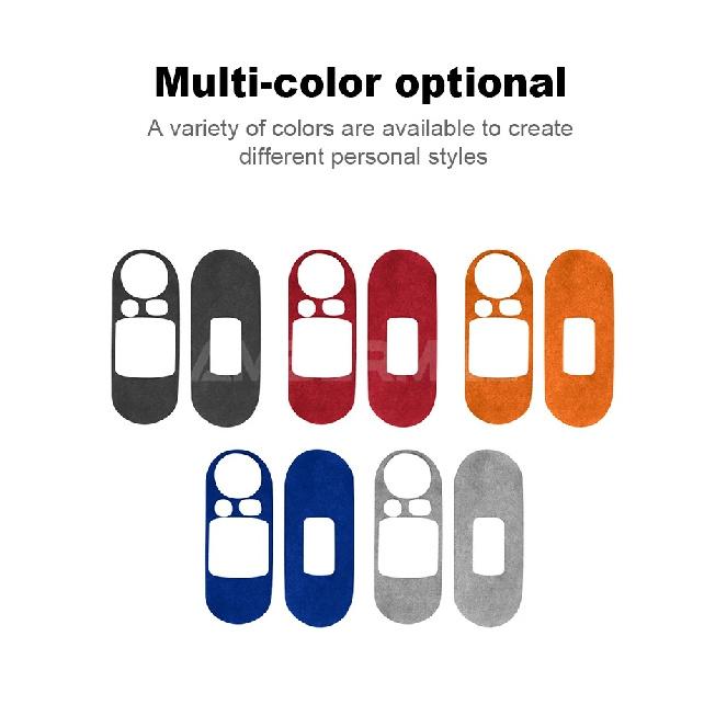 AMBERMILE Italian Top Suede Door Window Lifter Switch Panel Sticker for Mini Cooper F56 JCW Decal Trim interior Car Accessories