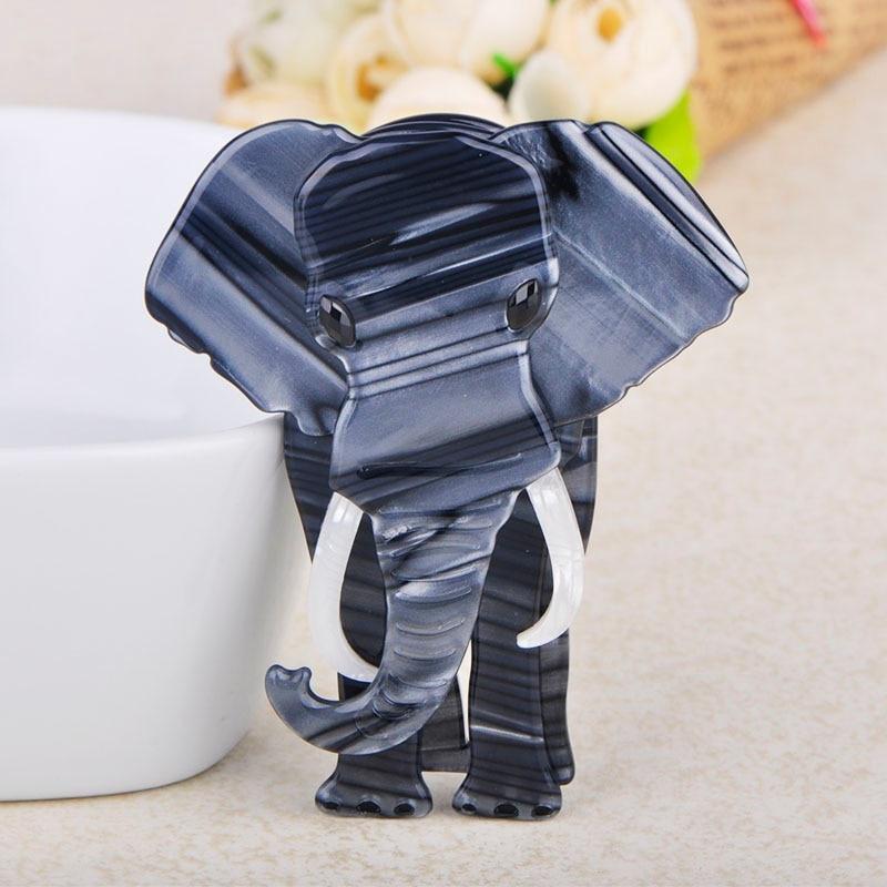 Broche éléphant Style Africain En Métal Argenté - Occasion - Bijou Ethnique Et Original
