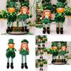 Charming Greenery Styled St Patrick's Day Decorative Doll With Hanging Legs For Festive Home Decor