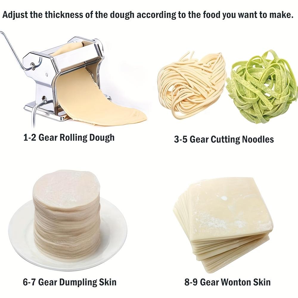 Manual Pasta Maker Machine With 7 Adjustable Thickness Settings Perfect For Spaghetti, Fettuccini, Lasagna,Dumpling Kitchen Tool