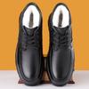 Fashion 2025 Winter High-top Warm Cotton Shoes for Men Fashion Casual Black Lace Ankle Boots Male New Designer Business Leather Shoe Man
