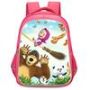 Masha And Bear School Bag Elementary School Cartoon High Definition Printing Large Capacity Zipper Oxford Lightweight Ridge Backpack