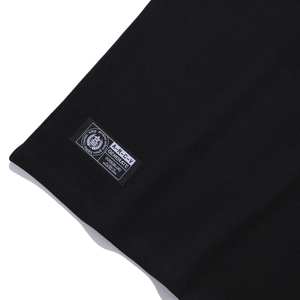 ALL ABOUT NEW Label Patch Pocket Short Sleeve T-Shirt Black Iny2Tm27Abk